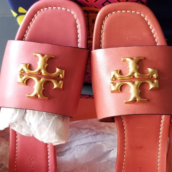 サンダル・ミュール TORY BURCH Women Sandals 154515650 Pink Tory Burch Womens Miller Thong Sandals - Seashell Pink